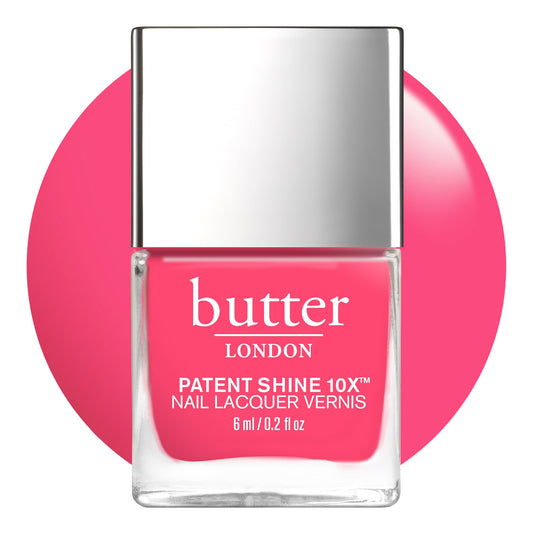 butter LONDON Patent Shine 10X Nail Lacquer Polish, Flusher Blusher - Gel-Like Finish & Chip-Resistant Nail Lacquer Helps Protects & Strengthens Nails - Vegan & Cruelty-Free