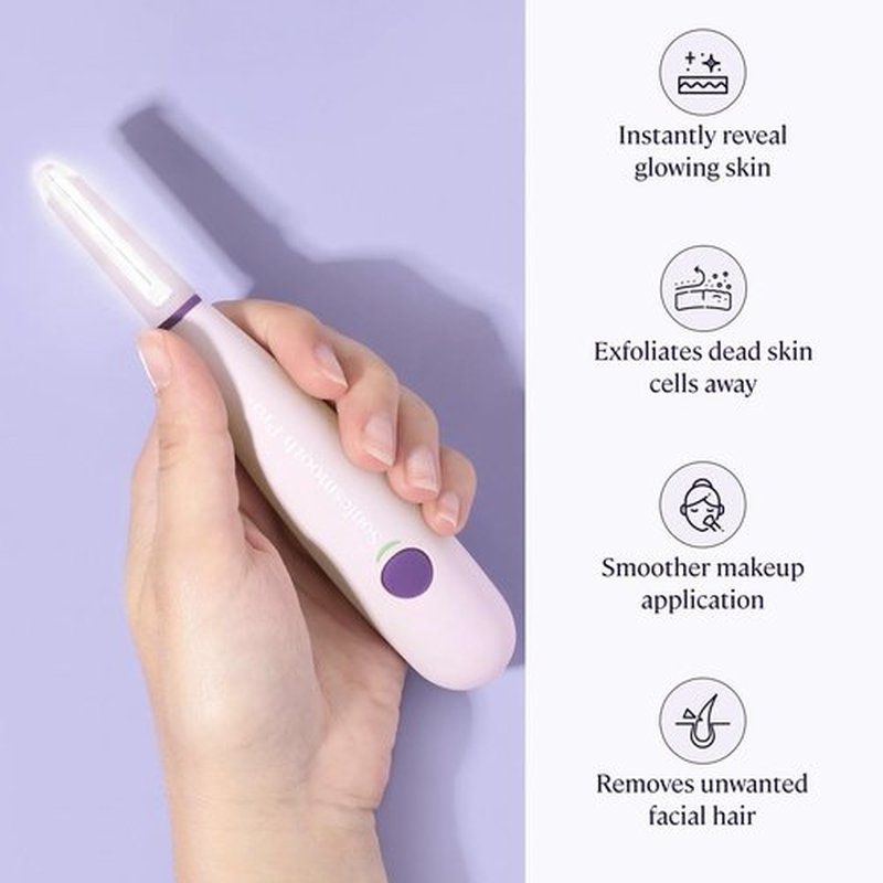 Michael Todd Beauty - Sonicsmooth Pro+ Dermaplaning System - with LED Light - 2 in 1 Women's Face Exoliation & Peach Fuzz Hair Remover - 16 Safety Tips & 2 Microdermabrasion Tips
