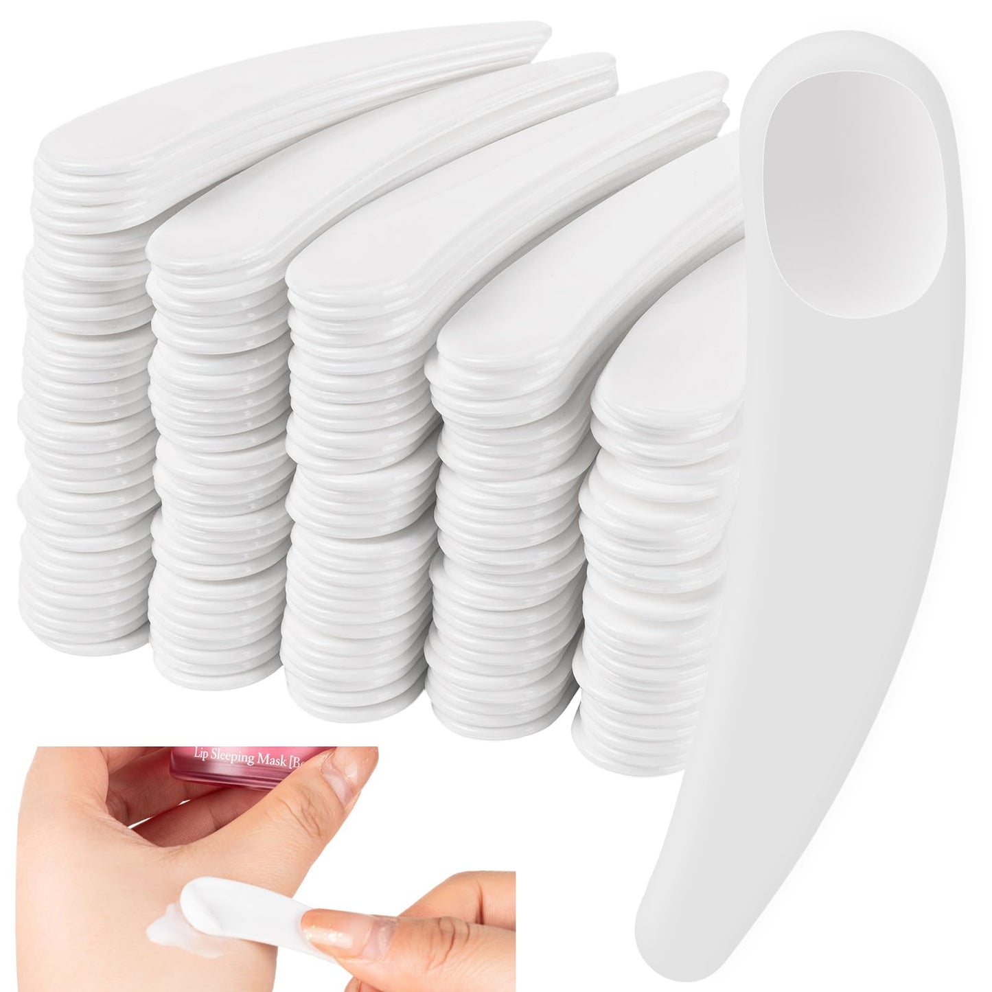150 Pcs Cosmetic Makeup Spatula Mini, Disposable Plastic