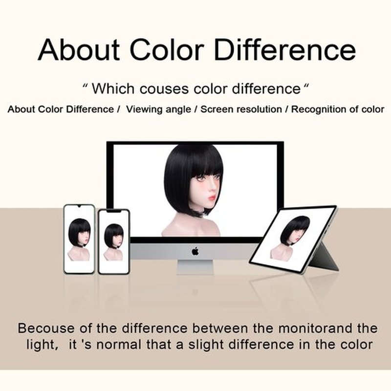 Aida ble Black Bob Wigs With Bangs - 12'' Short Black Bob Wigs for Women Super Soft and Easy to Wear Straight Bob Wig, Colorful Synthetic Wig for Daily, Cosplay, Halloween…