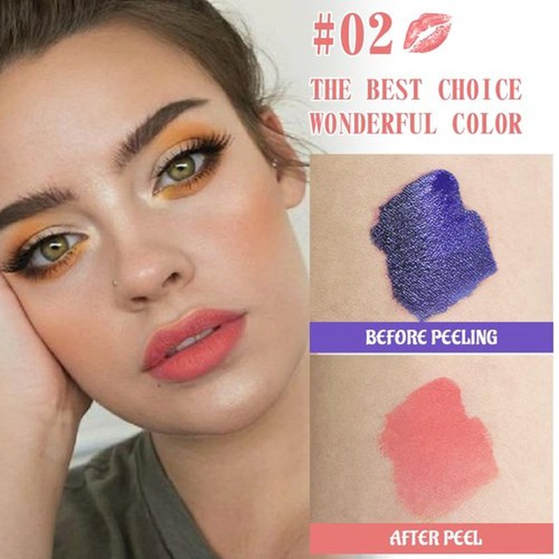 JUAAZIN Matte Lip Gloss with Spray Bottle, Carmine Liquid Lip Stain Peel Off, Long Lasting Waterproof Lipstick Lip Gloss Stain, Transfer-proof, Highly Pigmented Color (Pale Carmine)