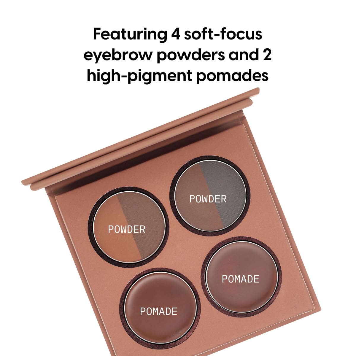 KARA BEAUTY Better Brows Mini Eyebrow Palette in Medium to Dark | Compact Brow Palette with Smooth Brow Powder | Waterproof Eyebrow Makeup Kit for Defined Natural Brows Long Lasting Brow Makeup