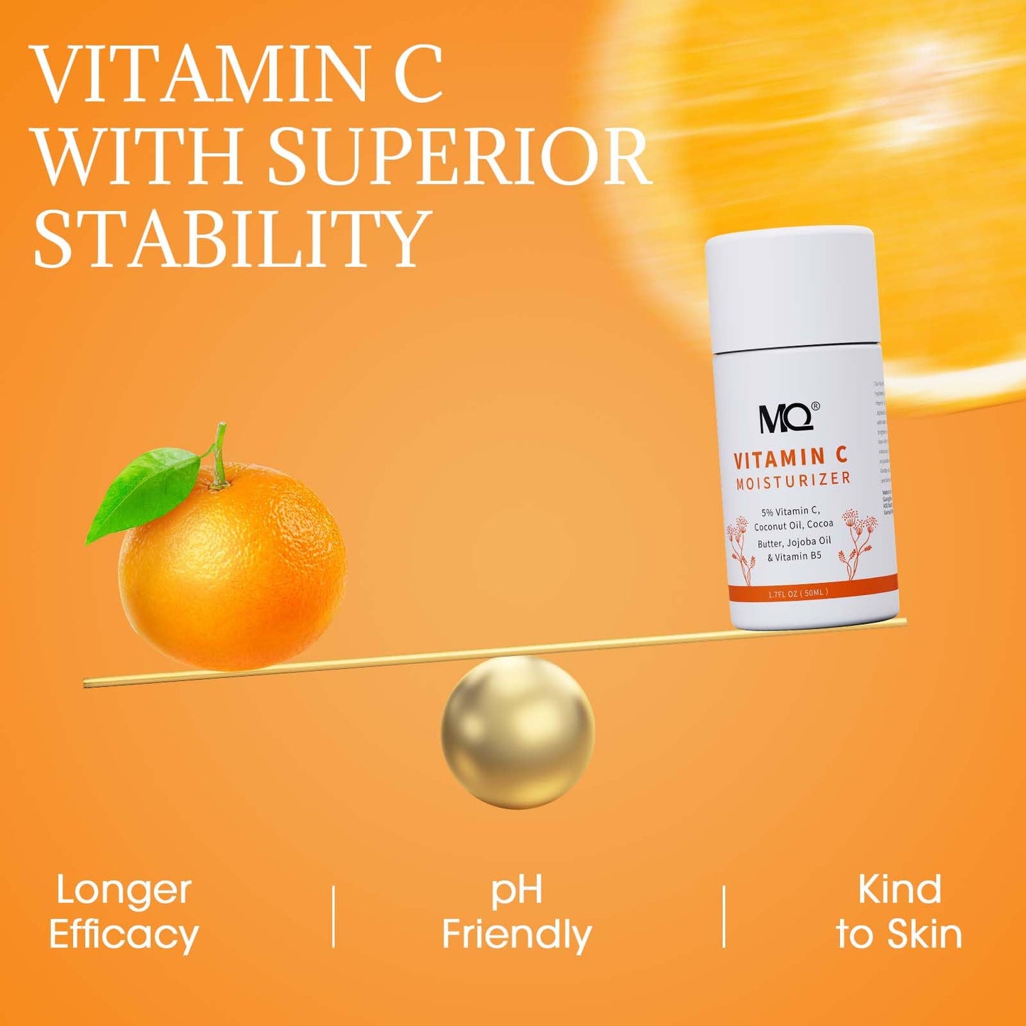 MQ Vitamin C Cream Visibly Brightening Body Lotion | Vitamin C Moisturizer Care Body Cream, Revitalizes Dull-Looking Skin, Promotes A Glowing Complexion