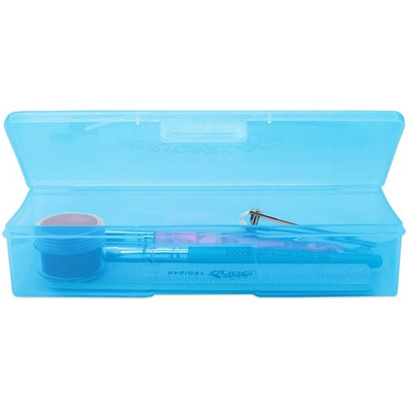 Beauticom Personal Box Storage Case for Professional Manicurist Nails Pedicure (Large Size) (4 Pieces, BLUE)