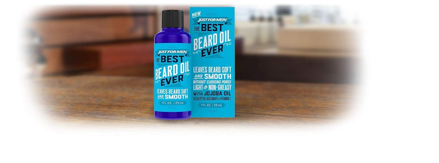 Just For Men The Best Face & Beard Wash Ever, Mosturizes to help prevent beard itching, Acts like Shampoo for the beard, Made with Oatmeal, Aloe, Chamomile, and Jojoba Oil, 3 Fluid Ounce