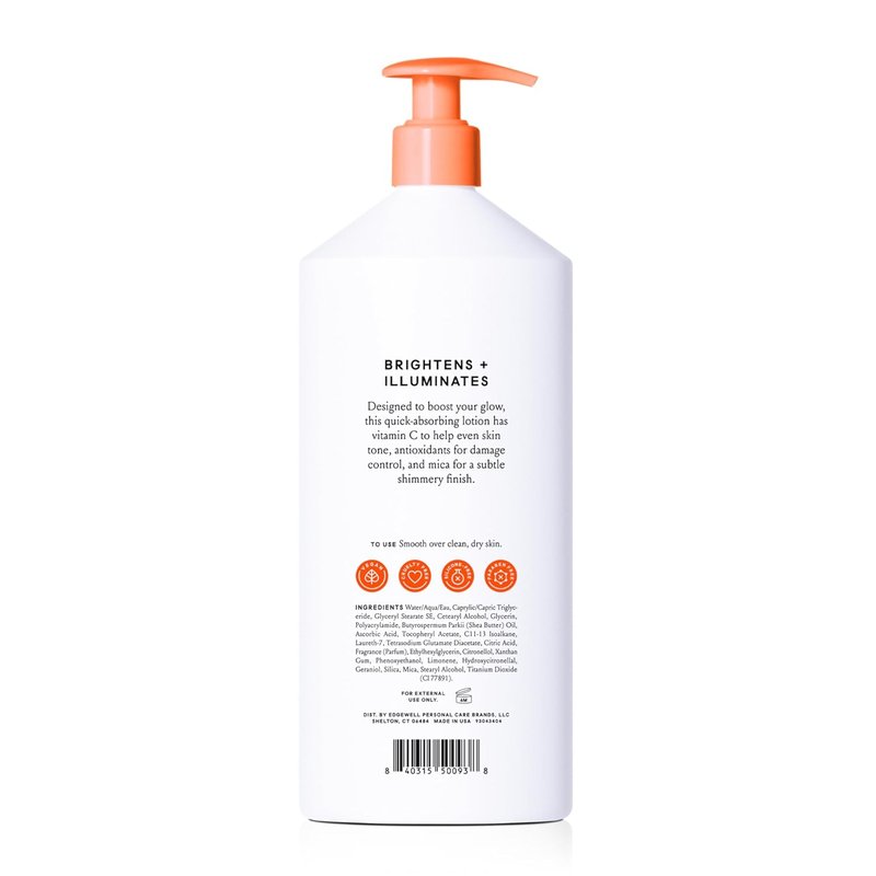 Billie Glow Brightening Body Lotion - Citrus Woods Scent with Vitamin C | 18 fl oz