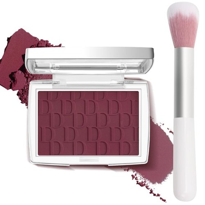 LYBHDAFA Powder Blush for Cheeks with Brush, Matte Blush Palette Korean Blush Powder Face Blusher, Natural Glow Blendable Formula Silky Lightweight Makeup Blush Palette for Cheeks, 006# Berry