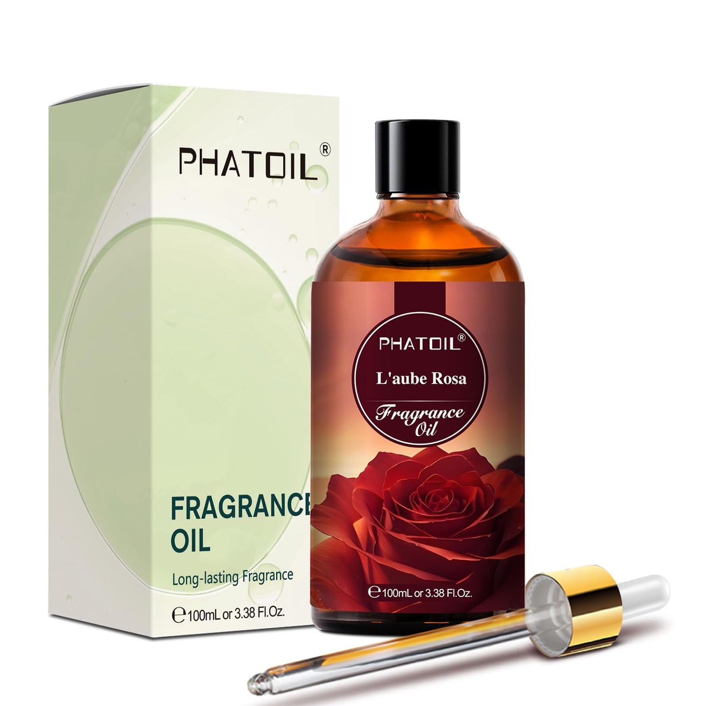 PHATOIL L'aube Rosa Fragrance Oils for Aromatherapy, 3.38FL.OZ Diffuser Oils for Home, Perfect for Aromatherapy, Humidifiers, Yoga, DIY Candle and Soap Making - 100ml