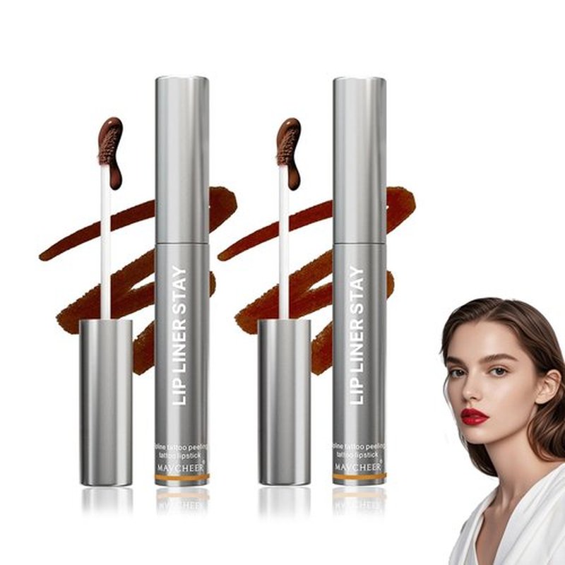 HUSCAN Veldoro Lip Stain, Veldoro Peelix Peel Off Lip Liner, Peelix Peel Off Lip Liner Stain, Veldoro Peel off Lip Stains for Women (#02+#03)