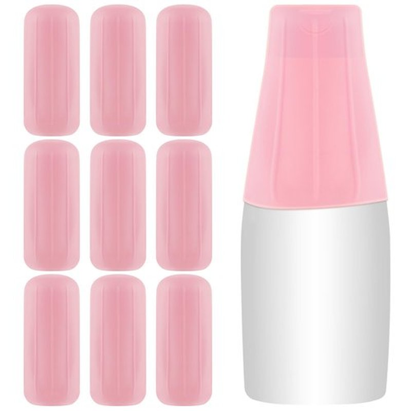 NACHLYNN 10 Pack Silicone Bottle Covers Pink Silicone Travel Size Container Sleeves Travel Bottle Covers Reusable Travel Sleeves for Toiletries for Men Women Travel Toiletry Bag Accessories