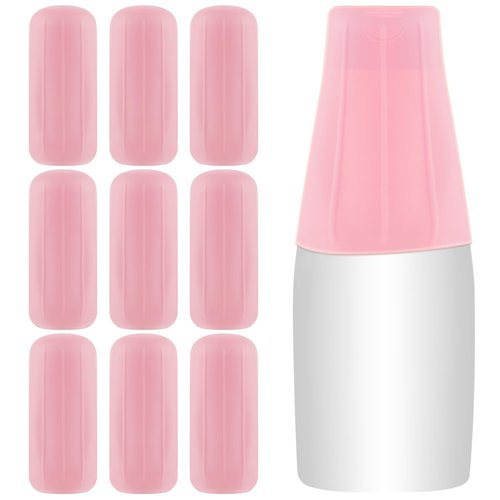 NACHLYNN 10 Pack Silicone Bottle Covers Pink Silicone Travel Size Container Sleeves Travel Bottle Covers Reusable Travel Sleeves for Toiletries for Men Women Travel Toiletry Bag Accessories