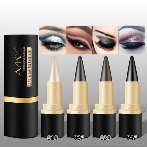 EZGHAR Bousalutend Eye Liner, Bousalurrens Eyeliner Cream, Bousalutend Eyeliner, Ayky Long Wear Gel Eyeliner, Matte Quick-Dry Natural Black Eyeliner Cream, Waterproof Smudge Proof (#03)