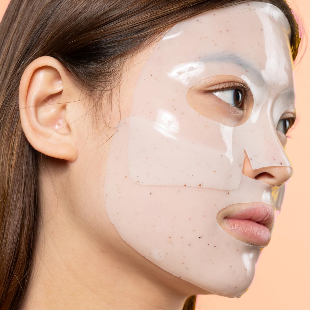 Avatara Boba Goals Hydrogel Sheet Mask Variety 4-Pack - Rose, Matcha, Mango, and Lychee Boba Flavors - Hydrating K-Beauty Face Masks for Tweens and Teens - Vegan, Synthetic Fragrance-Free