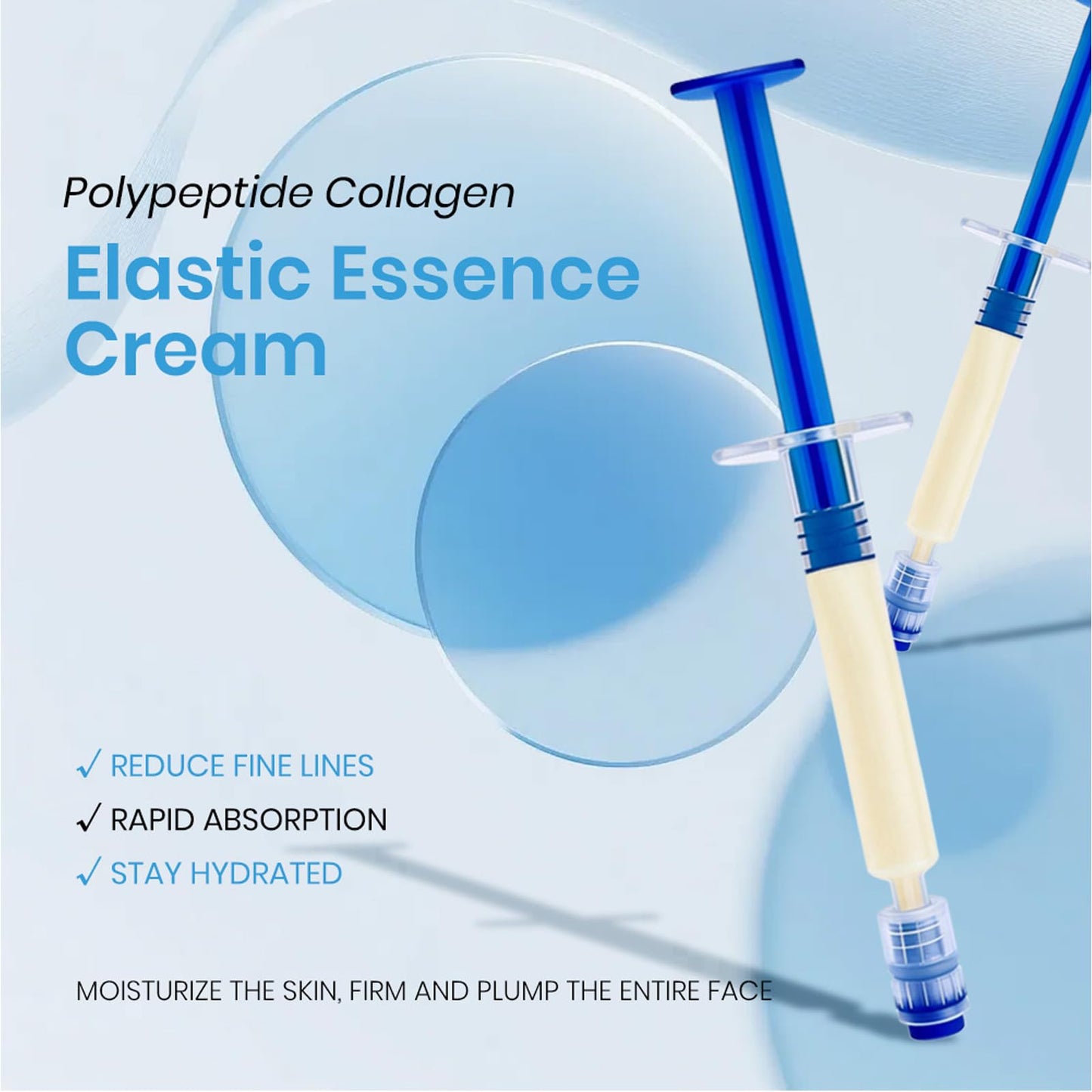 SHEEYOON Polypeptide Collagen Elastic Essence Cream, Micro Molecular Collagen Peptide Lotion, Anti-Wrinkle Firmer Skin Moisturizer 2 PCS
