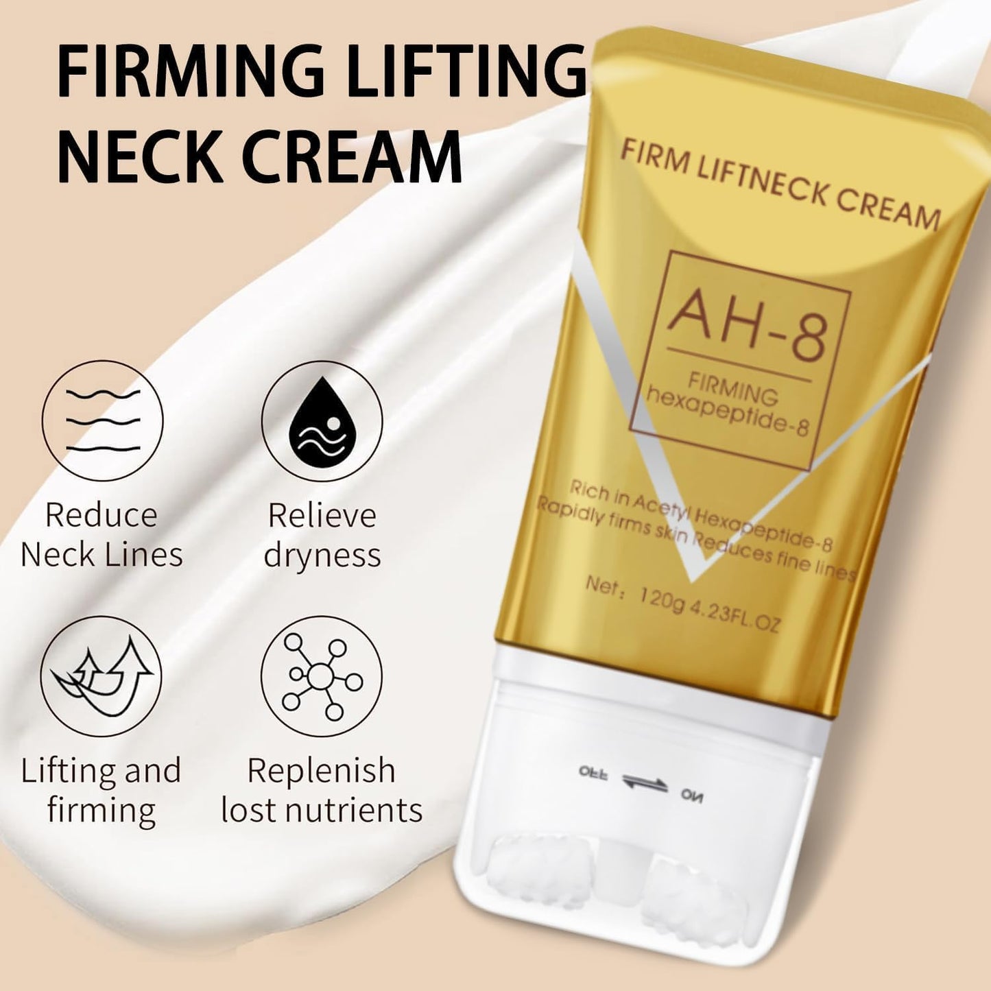 Alhgpua AH-8 Firming Neck Cream for Crepey Skin Body Care Comfort, Moisturizing, Contains Hexapeptide, Tightening Lotions Cosmetic Skin Care Skin Repair for Both Men and Women