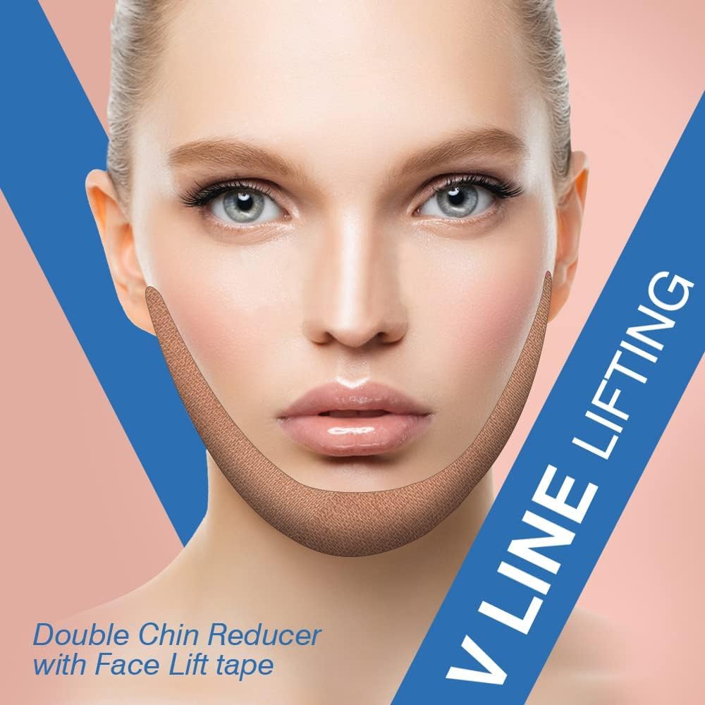 Sfuchin Facial Patches - Wrinkle Patches - Wrinkle Tape - Face Lifting Tape - Non-Invasive Wrinkle Remover - Multifunctional High Elasticity Wrinkle Forehead Eyes Face (Beige-2.5cm)