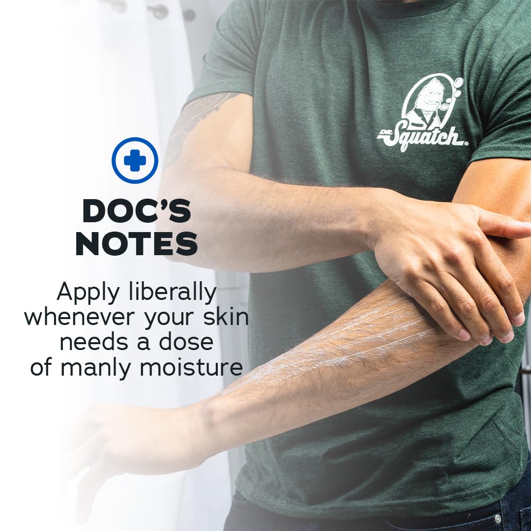 Dr. Squatch Natural Hand and Body Lotion for Men - Made with Shea Butter, Coconut Oil, Vitamin E for 24-Hr Moisturization - Pine Tar & Fresh Falls (10 fl oz, 2-Pack)
