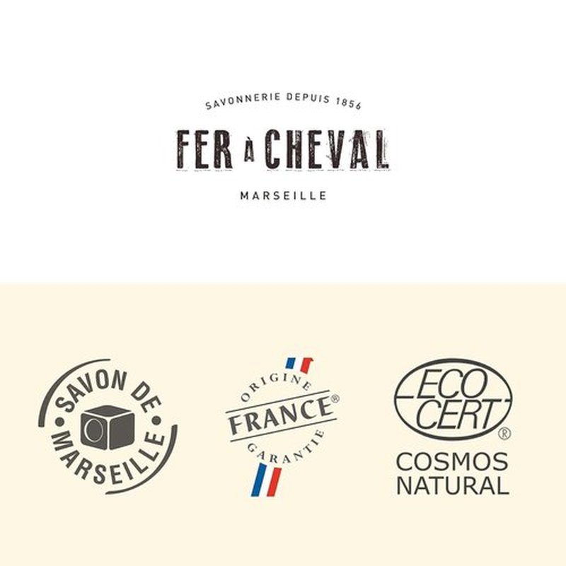 Fer à Cheval Pure Olive Authentic Savon De Marseille Soap Bar, Natural Plant-Based Savon Marseille Soap Cube with French Olive Oil Soap, 300g