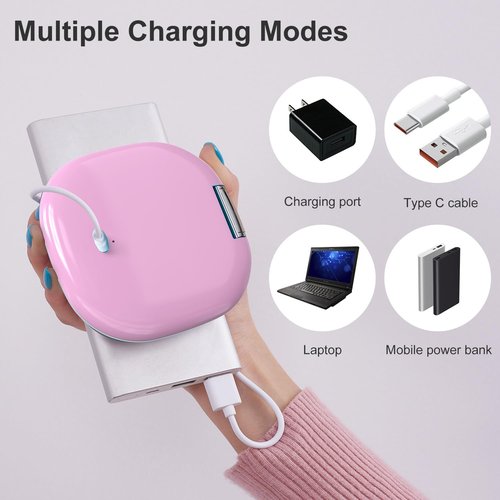 Mocado Compact LED Travel Makeup Mirror - 4 Inches 1X/10X Magnification Travel Mirror with Light Dimmable Double Sides Lighted USB Rechargeable Compact Mirror for Purse,Pocket,Travel(Purple)