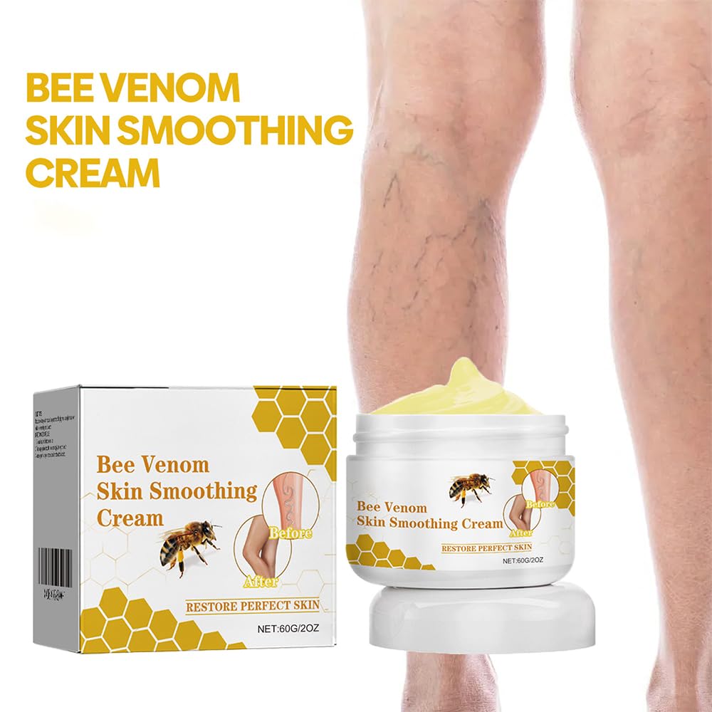 etitek 2PCS Bee Venom Varicose Veins Cream for Legs，Moisturizing Leg Creams Natural Ingredient Leg Care 4oz/120g