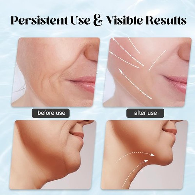 YUNRUO Neck Face Massager, Facial Massage Device with Thermal, Triple Action Colour Modes for Skin Care, Face Sculpting Tool for Double Chin(pink)