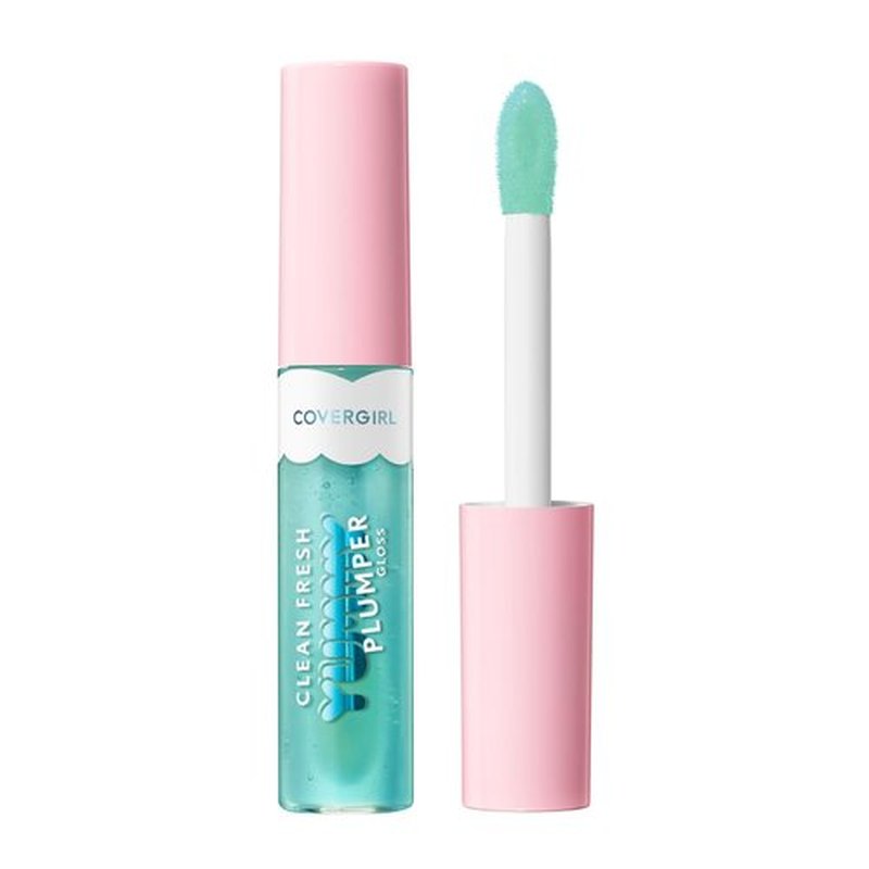 Covergirl Clean Fresh Yummy Gloss, 800 Minter Is Coming, Plumper Gloss, Shiny Gloss, Vegan Formula, Volumizing Lip Plumper, Easy to Apply, Minty Flavor, 0.33oz