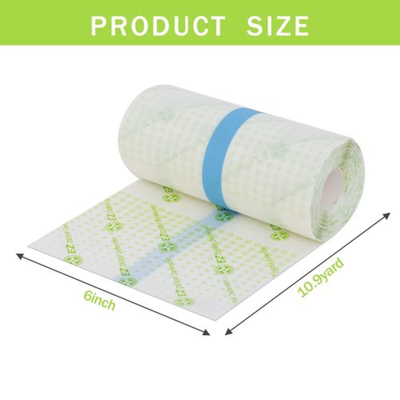EZ Tattoo Aftercare Waterproof Bandage Derm Film Roll 6 Inch x 10.9 Yard Transparent Adhesive Wraps Protect and Heal Dressing Tape for Second Skin Protection and Recovery