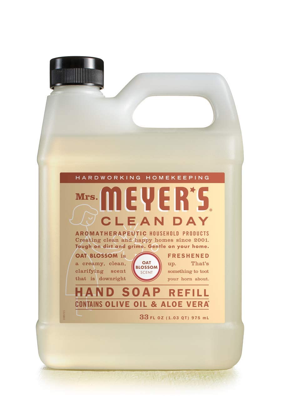 Mrs. MEYER'S Liquid Hand Soap New Everyday 6 Scent Variety Pack Refills, 1 Rainwater, 1 Oat Blossom, 1 Plumberry, 1 basil, 1 lavender, 1 Lemon Verbena, 1 CT