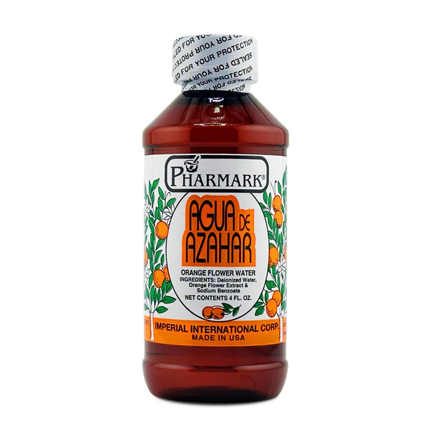 Pharmark Orange Flower Blossom Water - Natural Alcohol-Free Facial Toner & Hydrating Neroli Mist for Sensitive Skin - Soothing Botanical Astringent (4 oz, Pack of 1)