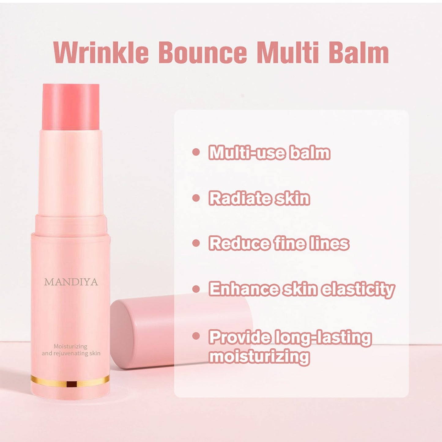LuckNest 2Pcs Hydrating Multi Eye & Lip Balm Firming Under Eye Balm Stick Make Up Base, Reduce Wrinkle Vegan & Cruelty-Free
