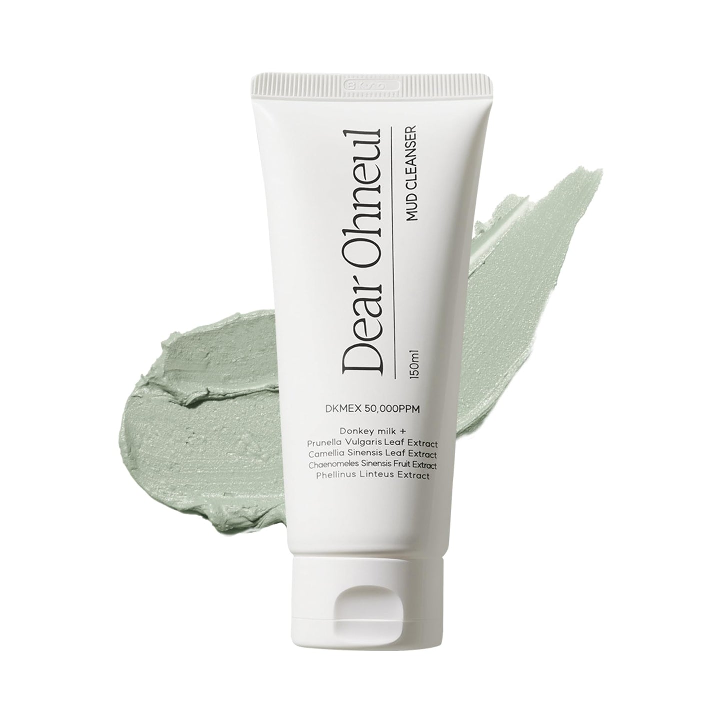 Dear Ohneul Mud Cleanser | 120ml 4.06 Fl. Oz | 2-in-1 Cleanser & Mask | Donkey Milk | Pore Refining | Deep Cleanse | Kaolin Clay | Moisturizing | Korean Skincare