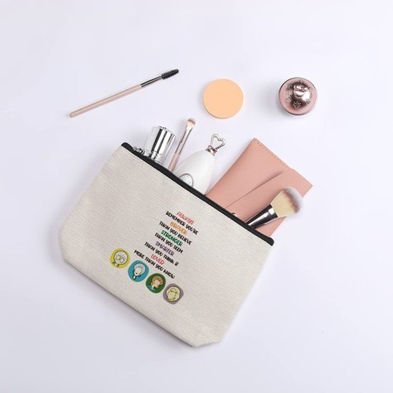 kdxpbpz Golden Inspired Gifts for Women, Golden TV Show Fans Gift, Golden Inspired Makeup Bag, Travel Toiletry Makeup Organizer Zipper Pouch - You Are Braver Stronger Smarter Than You Think