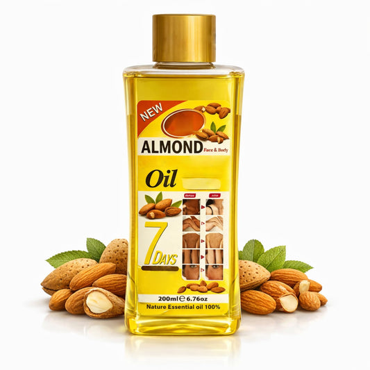 Almond Oil for Massage and Skin Moisturizing, Lightweight Hydrating Body Oil for Dry Skin, Spa Body Care Oil with Almond Extract, 200ml / 6.76 fl oz