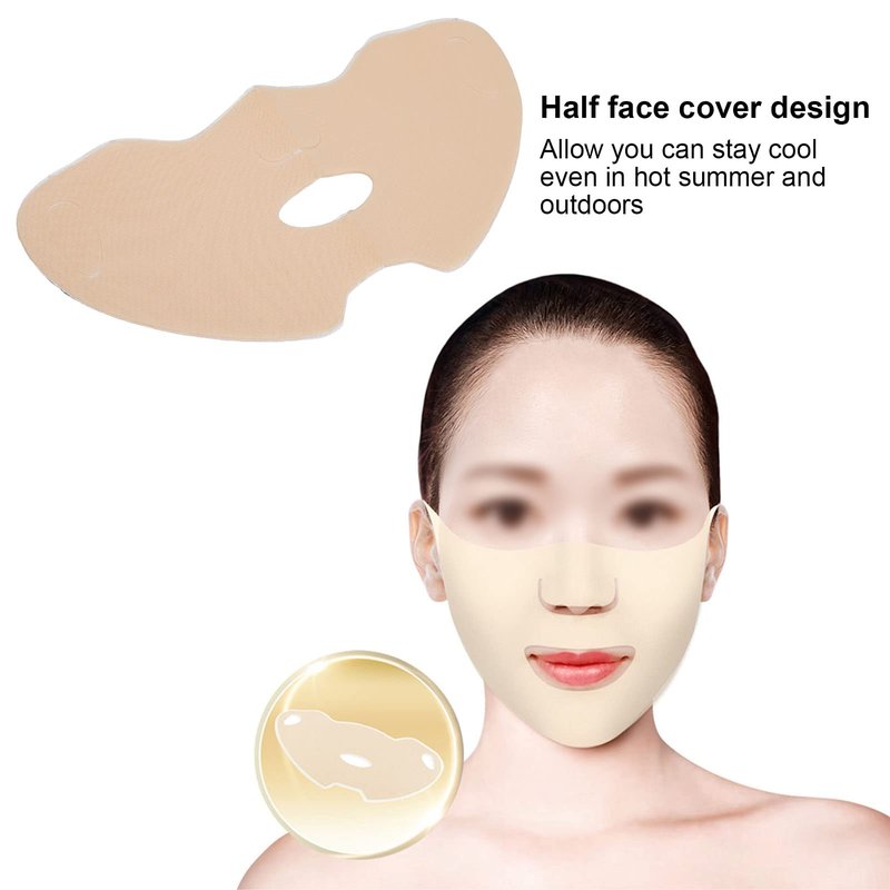6Pcs Sun Hydrogel Cover Sun, 6Pcs Sunscreen Hydrogel Cover Hydrogel Cover Disposable Moisturizing Half Cover Hanging Ear Sun Cooling Patch for