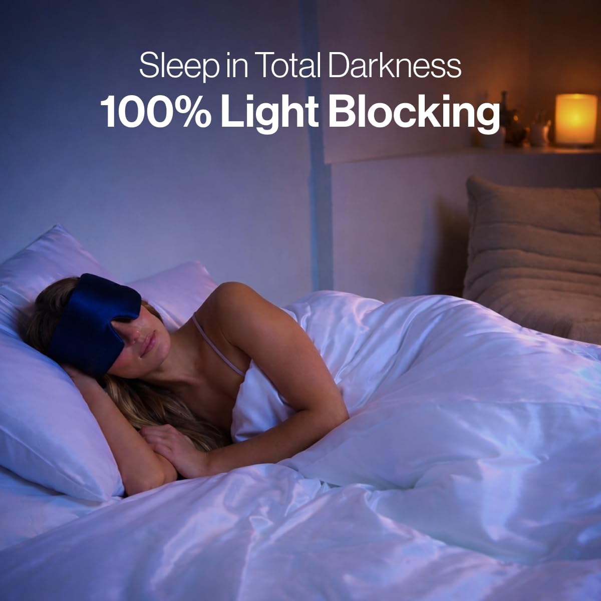 Dore & Rose Deep Sleep Mask, 100% Pure Silk Eye Mask for Sleeping