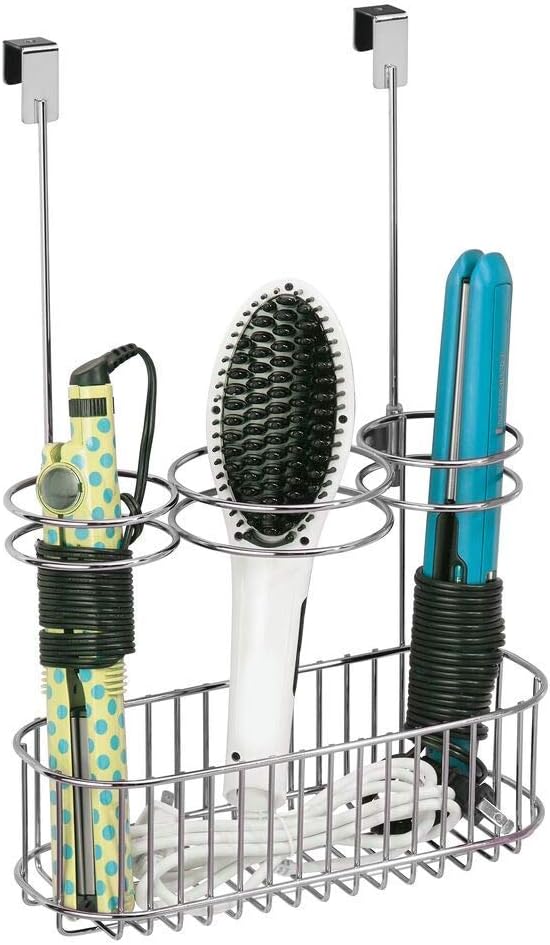 Hair Tool Organizer Basket - Over Cabinet Storage for Hair Dryers & Irons - Bronze