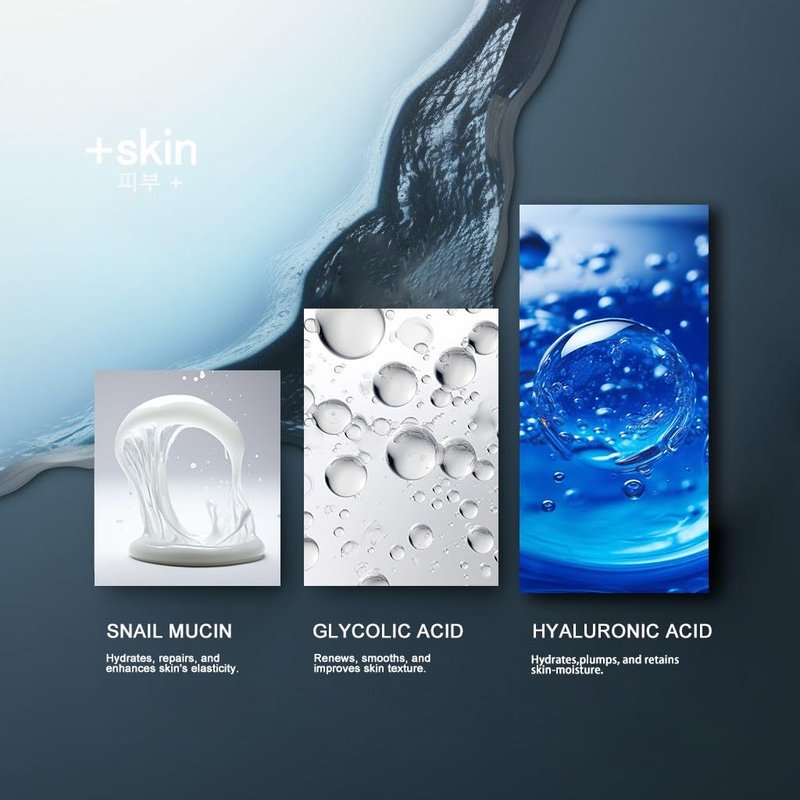 Glycolic Acid Cleanser with Snail Mucin & Hyaluronic Acid - Gentle Exfoliating Face Wash