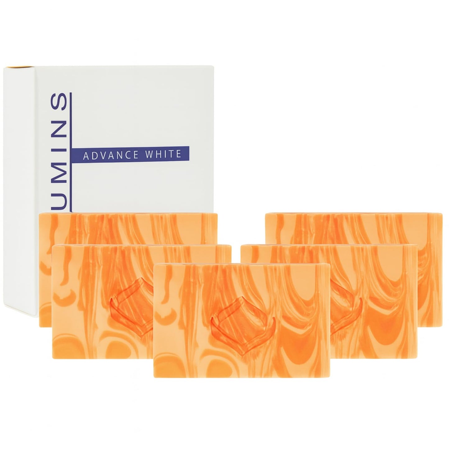 Relumins Triple Glow Bar Soap, Professional Spa Formula – Cleansing Plant-Based Skincare with Exfoliation and Skin-Smoothing Benefits, Rich Lather, for a Glowing Summer Skin – 135g x 5 Bars