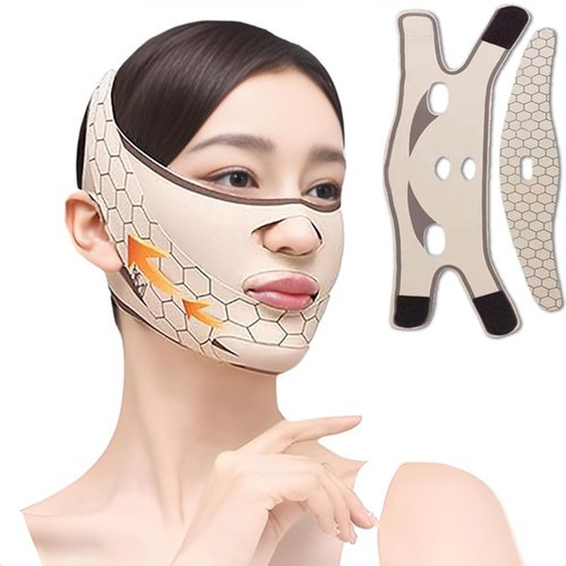 V-Line Lifting Chinstrap,Reusable V Line Lifting Mask with Chin Strap,Chin strap 23-27 Inches (Mickey color)