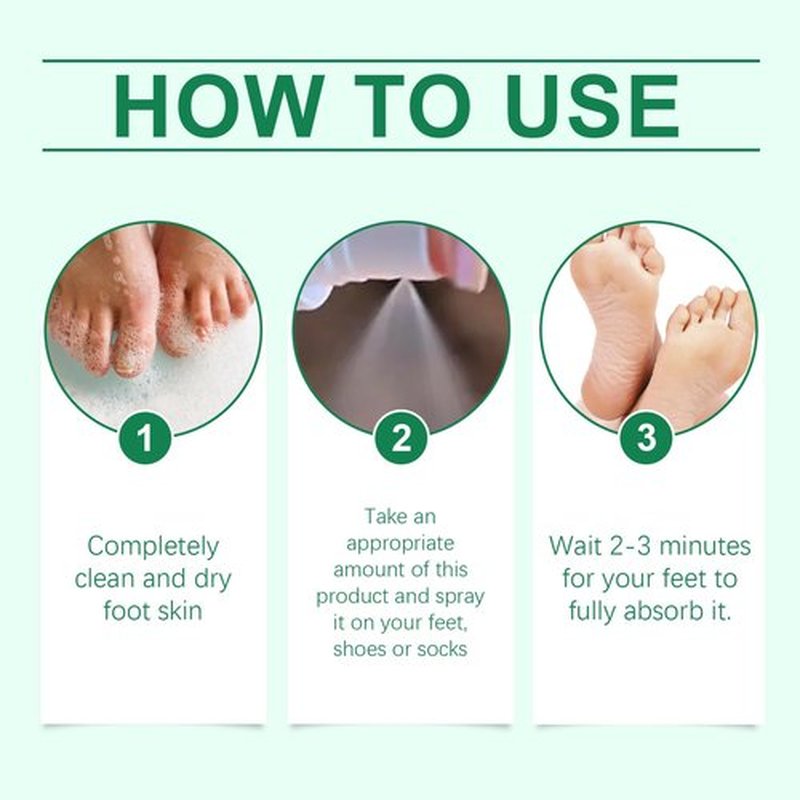 Foot Sanitizer Spray with Tea Tree Oil Foot and Nail Care Serum Foot Spray for Smelly Feet Foot Deodorant with Natural Tea Tree Oil and Aloe Vera Feet Spray Foot Peeling Spray Remove Dead Skin (2, oz)
