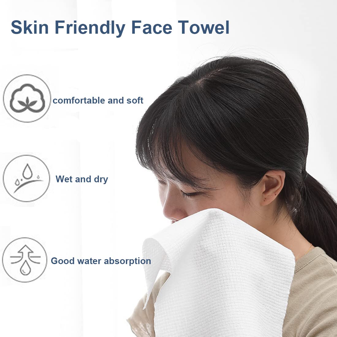 Coldcool 100 Pcs Compressed Towels, Portable Individually Wrapped Coin Towels, Reusable Disposable Face Towels for Travel, Camping, Hiking, Beach, Swimming & Outdoor Activities