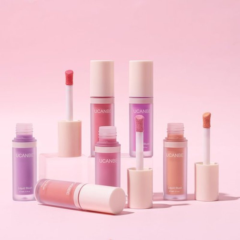 UCANBE Liquid Matte Blush Makeup for Cheeks, Highly Pigmented, Long Lasting, Anti-scratch, Natural-Looking, Daily Use Makeup Blush Suitable for Women Girls(02 Sunset)