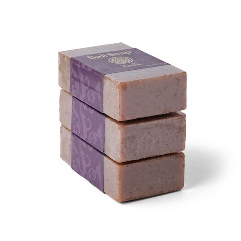 Bali Soap - Vanilla Natural Soap - Bar Soap for Men & Women - Bath, Body and Face Soap - Vegan, Handmade, Exfoliating Soap - 3 Pack, 3.5 Oz each