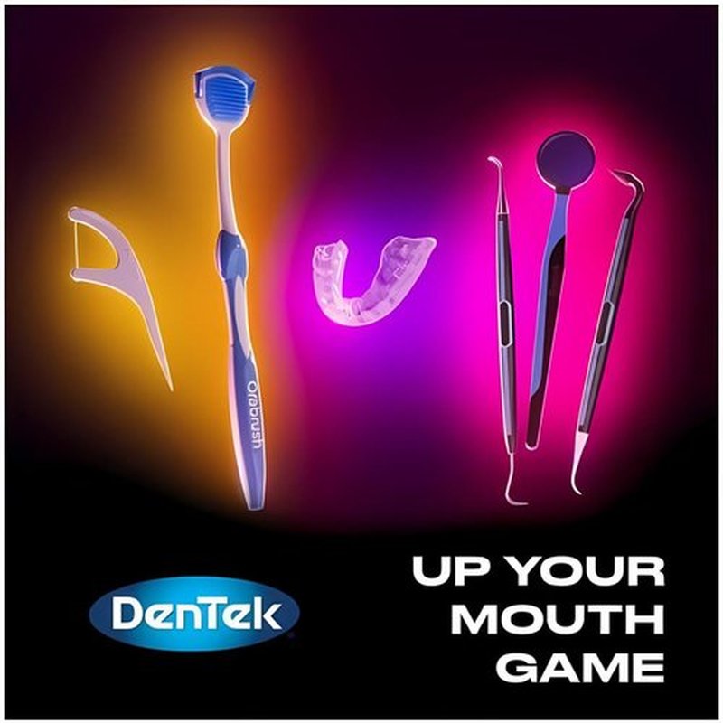 DenTek Easy Brush Fresh Mint Extra Tight Interdental Cleaners 16 Count (Pack of 8)