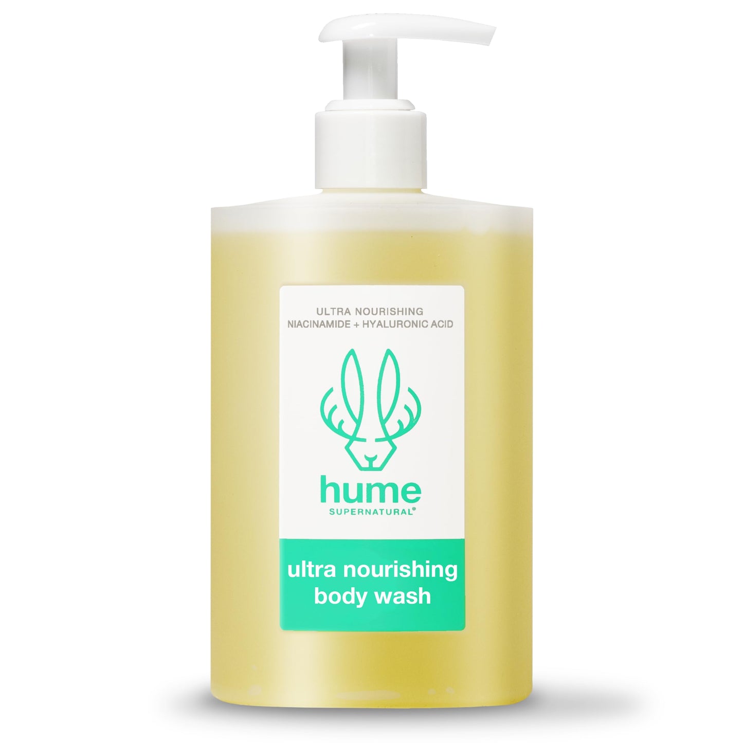 HUME SUPERNATURAL Ultra Nourishing Body Wash, Desert Bloom, 16 fl oz - Cleanse, nourish and replenish skin with Niacinamide, Hyaluronic Acid, and Prebiotics. Free from Sulfates, Parabens, Phthalates