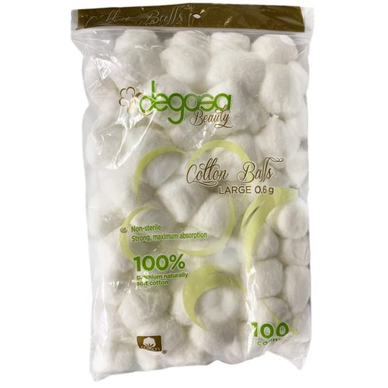 Cotton Balls for Facial Treatments, Nails and Make-Up Removal, Applying Tonics & Cleansers, Multi-Purpose Soft Natural Cotton Balls (Large 100 Count)