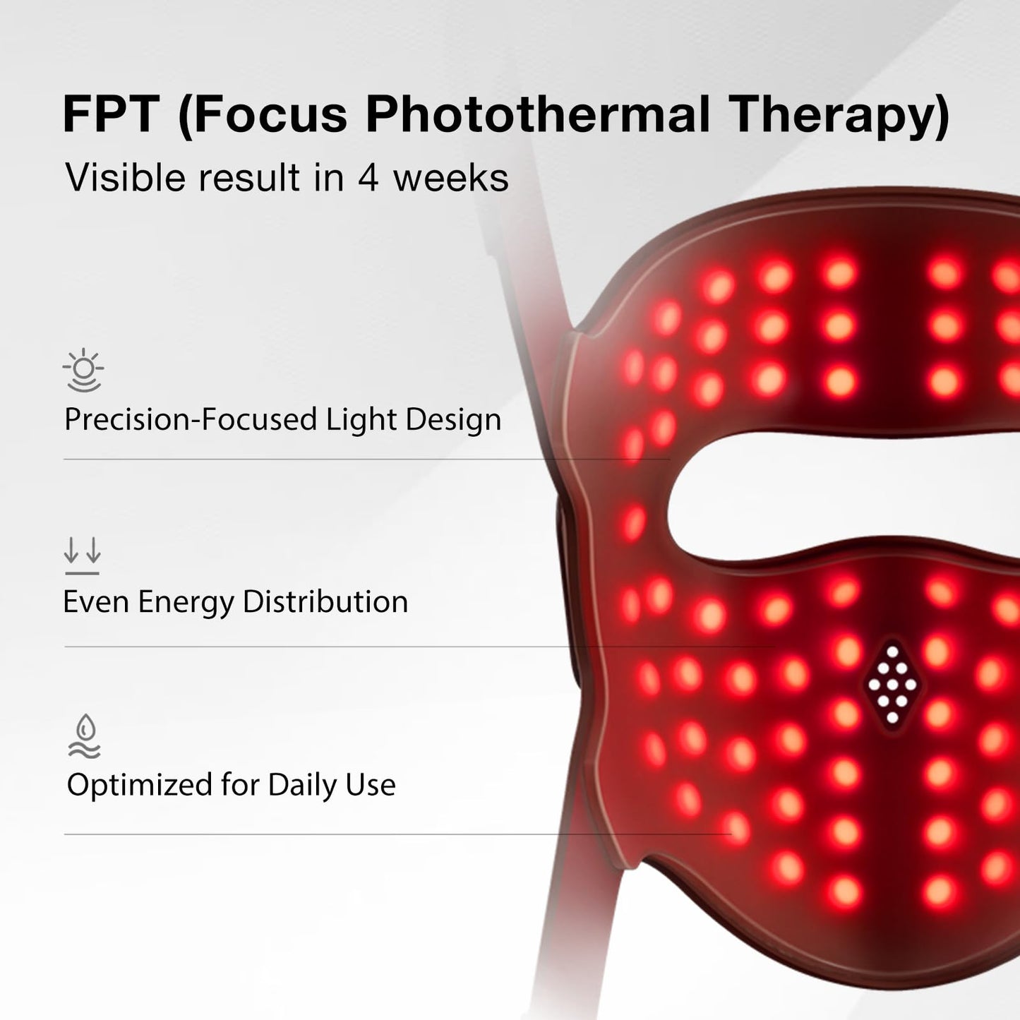 JOVS Red Light Therapy Mask for Face, LED Light Therapy Mask with 4D Laser & FPT Narrow-Beam Technology, 6× More Powerful than LED, 660/850/940/1064nm for Precision Anti-Wrinkle,Brown