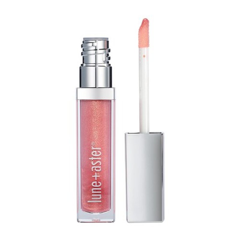LUNE + ASTER Vitamin C+E Lip Gloss | Non-Sticky, High-Impact Shine, Buildable-Sheer Formula - Gold Glaze
