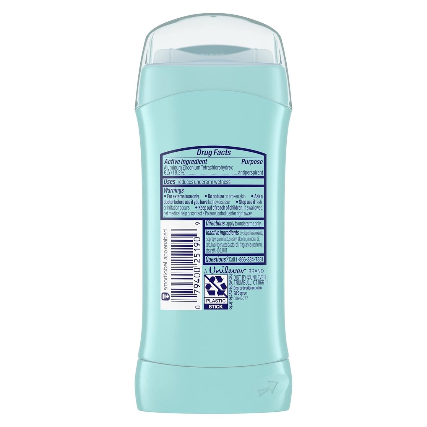 Degree Women's MotionSense Deodorant - Shower Clean, 2.6 oz (Pack of 6)