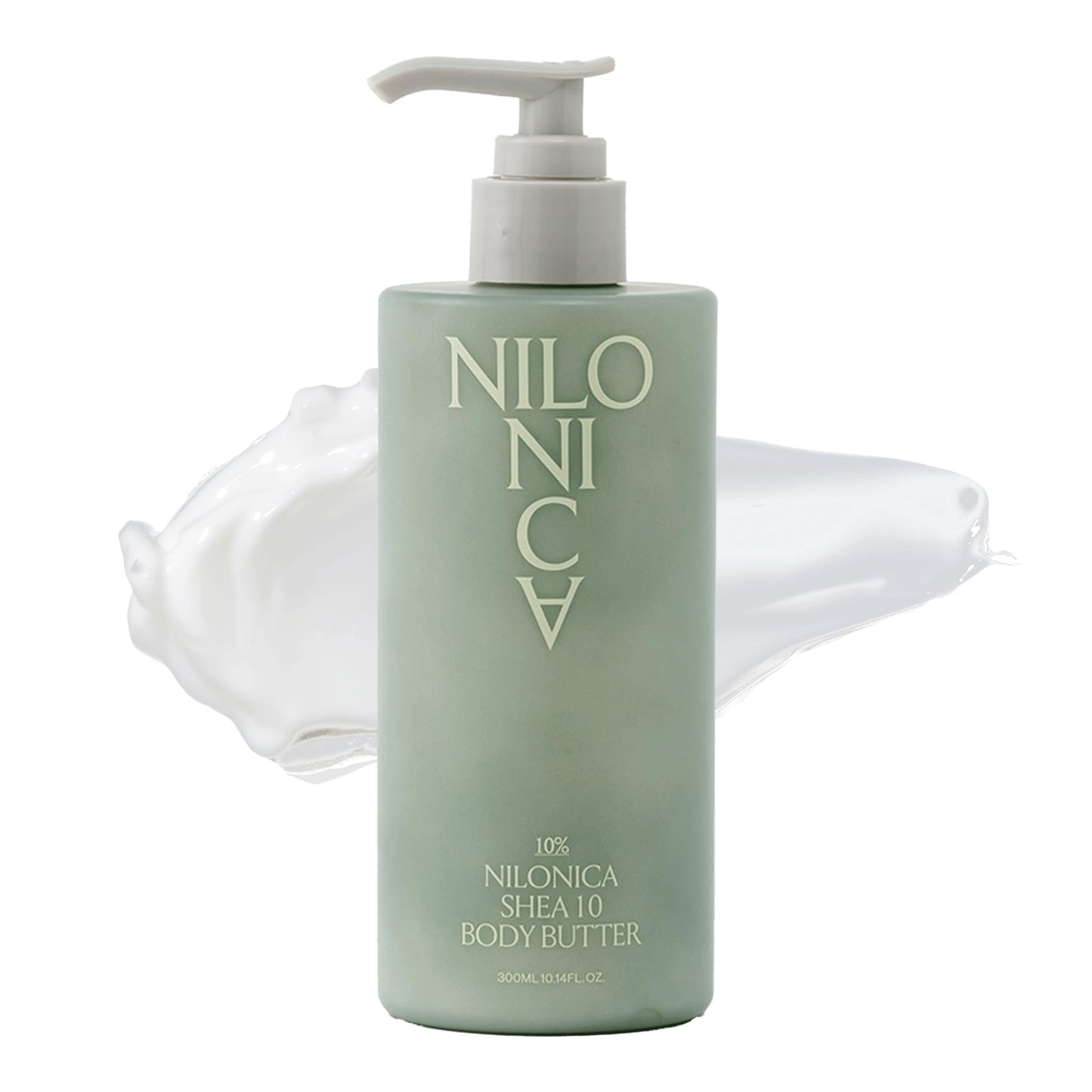 NILONICA Shea 10 Body Butter | 100,000ppm Organic Nilotica Shea Butter | Deep Hydration & Skin Barrier Support | Fast-Absorbing, Non-Greasy Daily Moisturizer | Korean Botanical Skincare | 10.14 Fl Oz